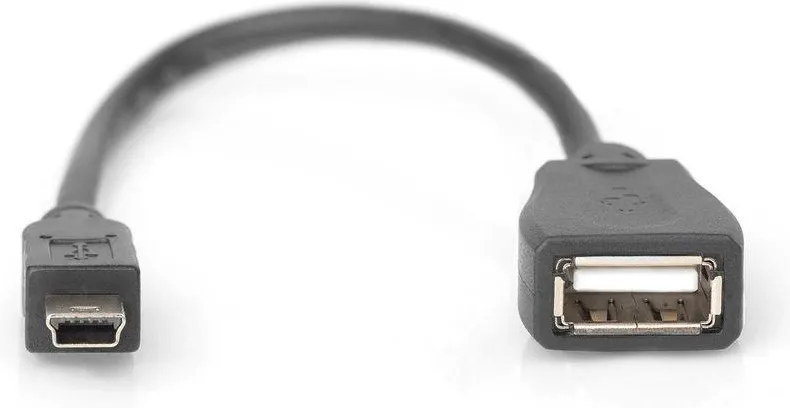 Adaptor OTG Digitus AK-300310-002-S USB 2.0 Mini-B tata la USB-A mama 0,2 m