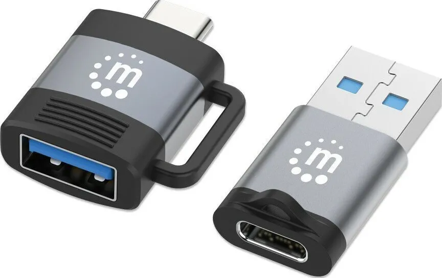 Set 2 adaptoare MANHATTAN USB-C la USB-A si USB-A la USB-C