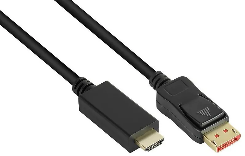 Cablu DisplayPort 1.4 tata la HDMI 2.0 tata Good Connections negru 2 m
