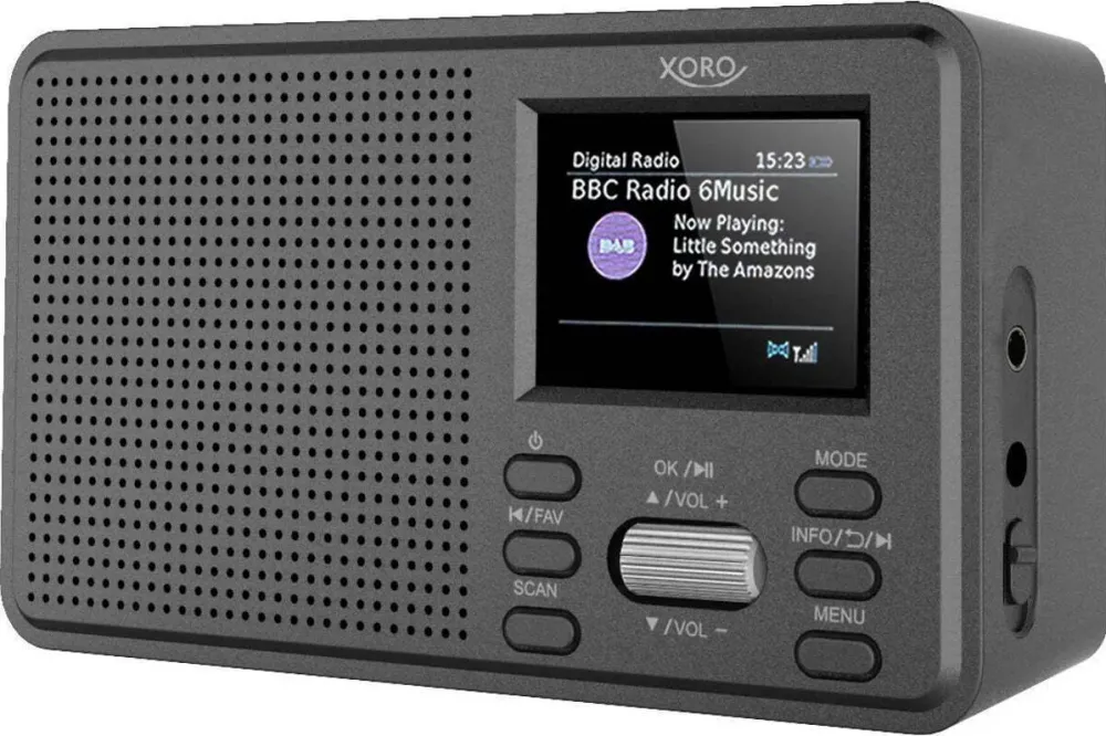 Radio digital Xoro DAB 142 BT DAB+ FM Bluetooth baterii si alimentare de la retea