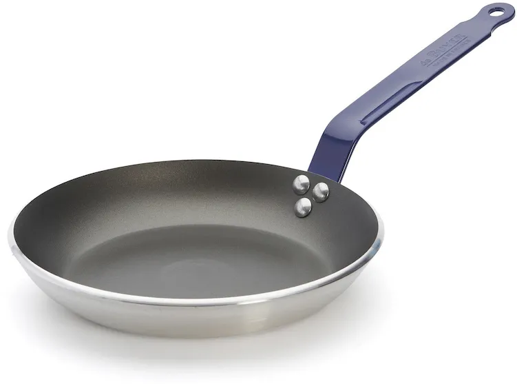 Tigaie antiaderenta De Buyer Choc Resto 8440.24 aluminiu forjat 24 cm albastra