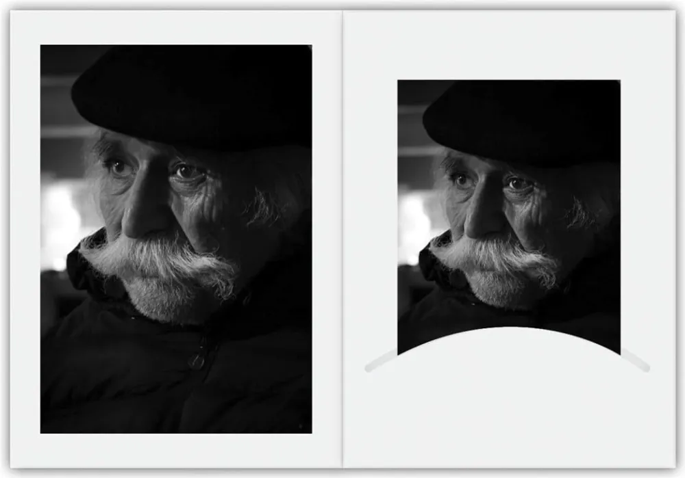 Set 100 mape foto portret Daiber 11031 cu passepartout 13x18 cm albe