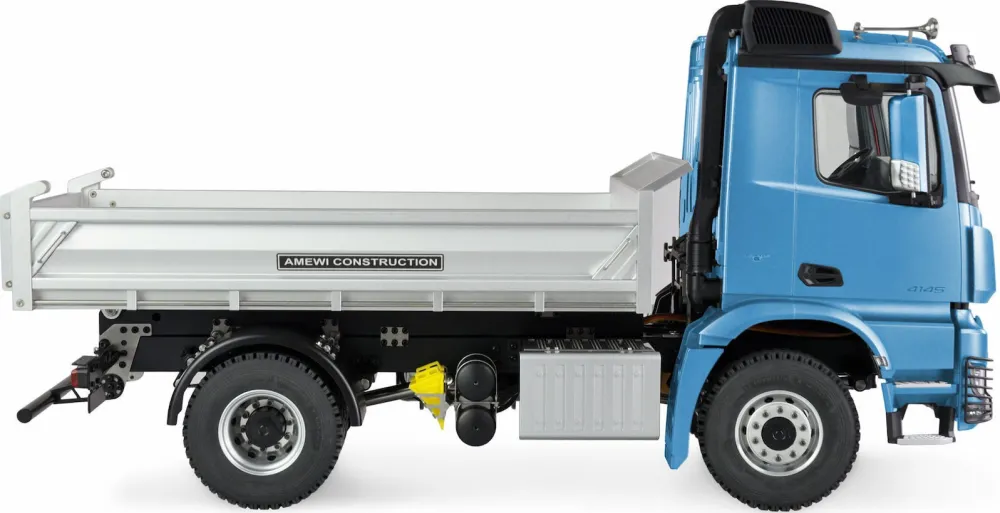 Camion basculant RC AMEWI Mercedes-Benz Arocs 4x2 1:14 albastru 14+