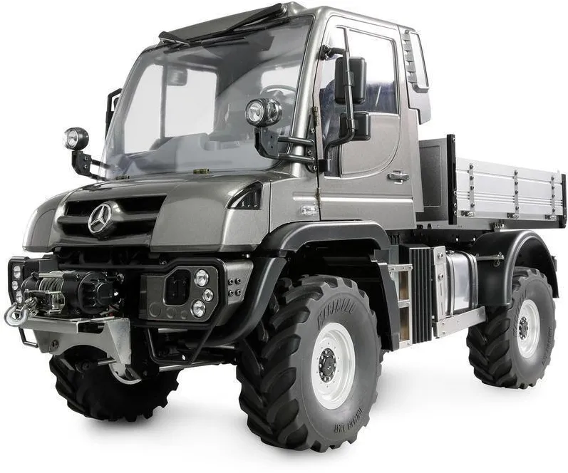 Masina RC AMEWI Mercedes-Benz Unimog portutilaj 4WD 1:10 ARTR antracit