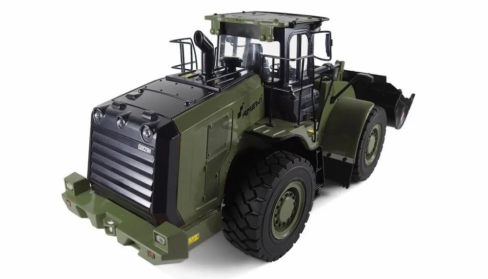 Incarcator frontal RC AMEWI G921H hidraulic 1:16 verde acumulator Li-Ion 2000 mAh