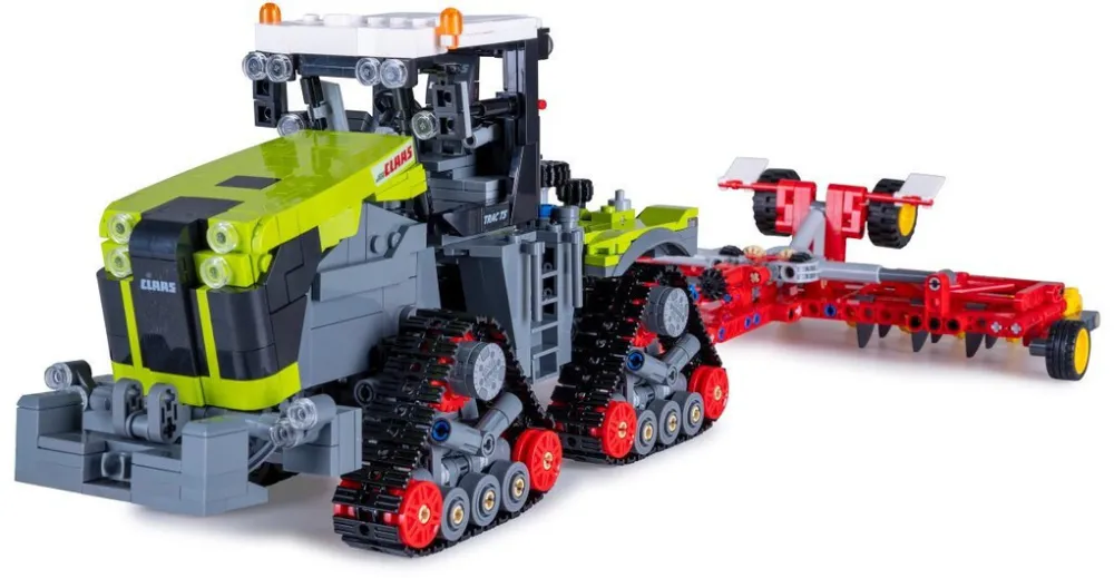 Set de constructie Jamara CaDA tractor Claas Xerion 5000 Trac TS 1:32 1336 piese galben 8+