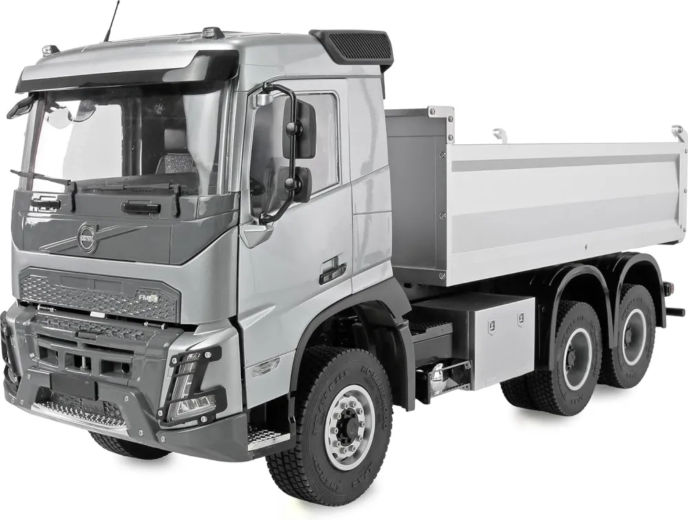 Camion basculant RC AMEWI Volvo FMX E015 6x4 1:14 RTR argintiu