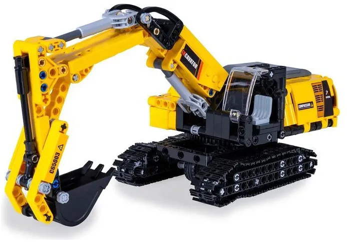 Set de constructie Jamara CaDA excavator Bricks 467 piese galben 8+