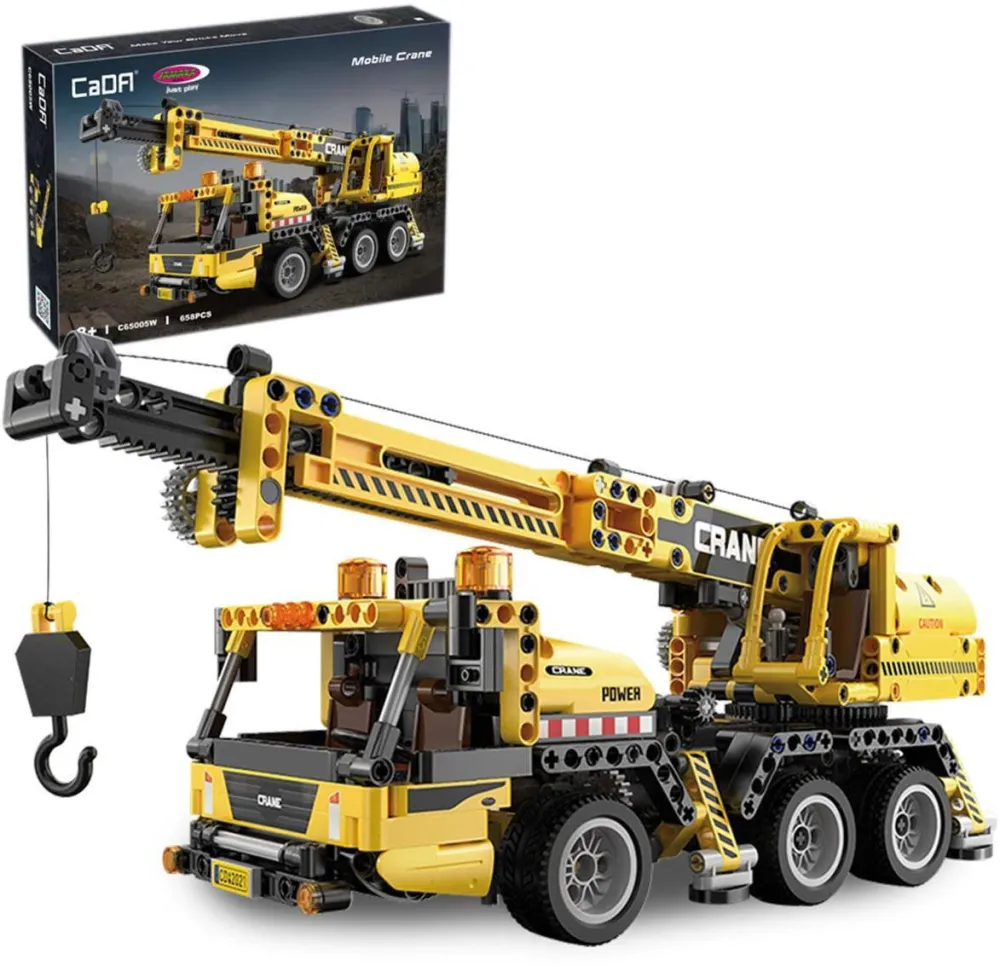 Set de constructie Jamara CaDA macara mobila Bricks 658 piese galben 8+