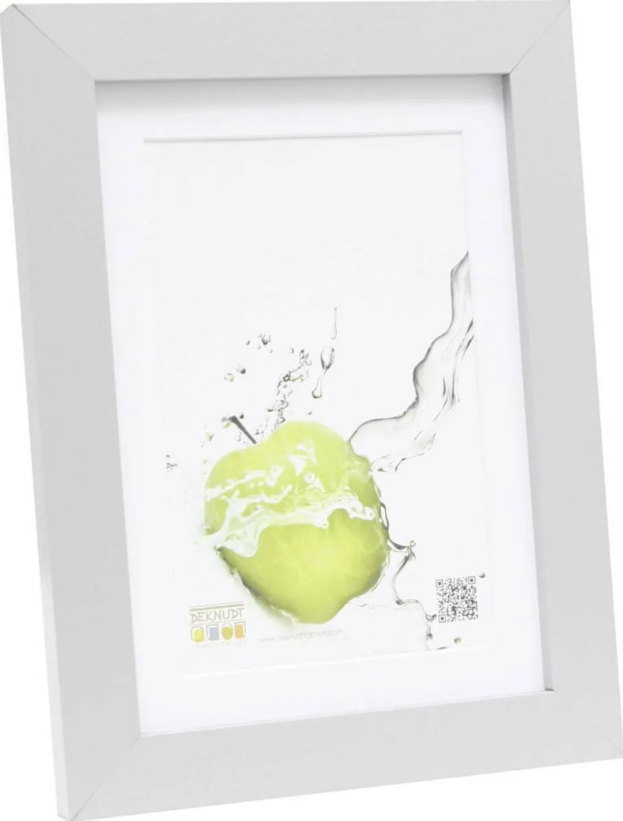 Rama foto Deknudt S66KD1 P1 20x30 cm argintie cu passepartout