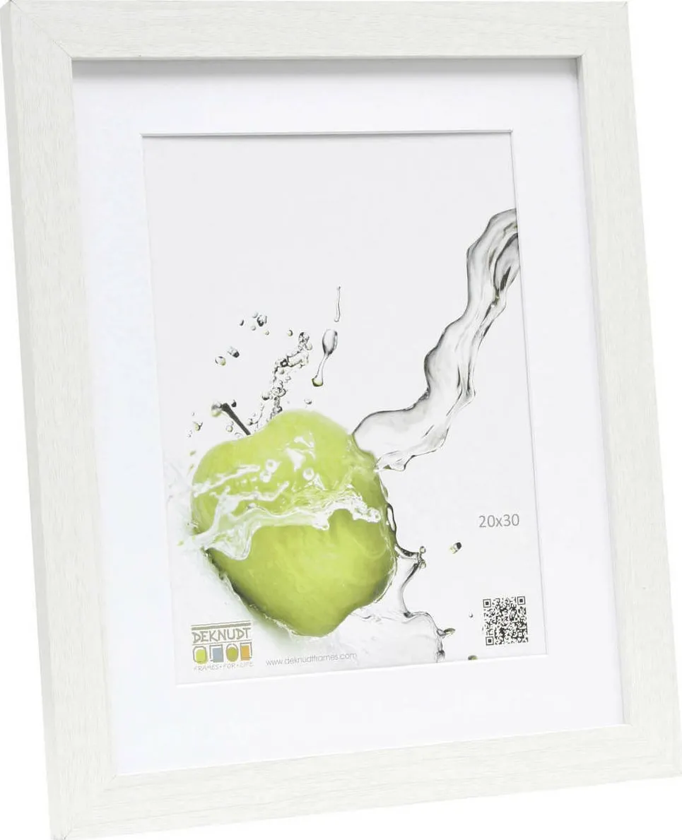 Rama foto Deknudt S66KF1 P1 20x30 cm alba cu passepartout