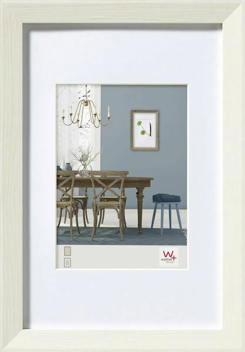 Rama foto Walther Fiorito EF040W 30x40 cm alba cu passepartout