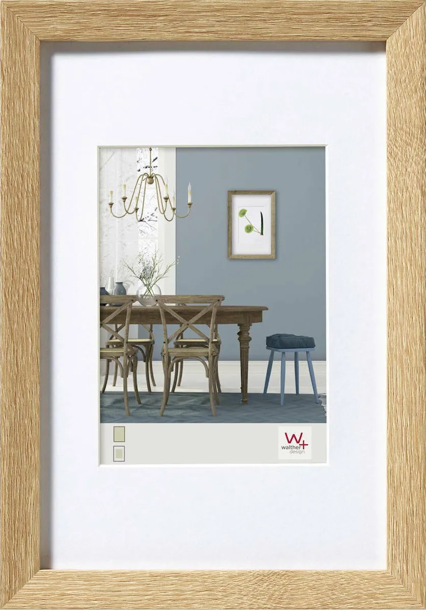 Rama foto Walther Fiorito EF040E 30x40 cm stejar deschis cu passepartout