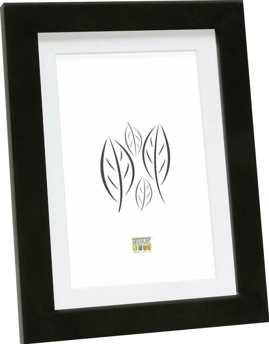 Rama foto Deknudt S66KF2 P1 30x45 negru cu passepartout