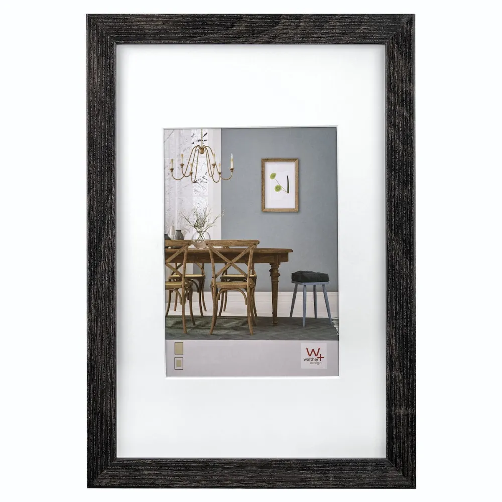 Rama foto Walther Fiorito EF040D 30x40 cm gri inchis cu passepartout