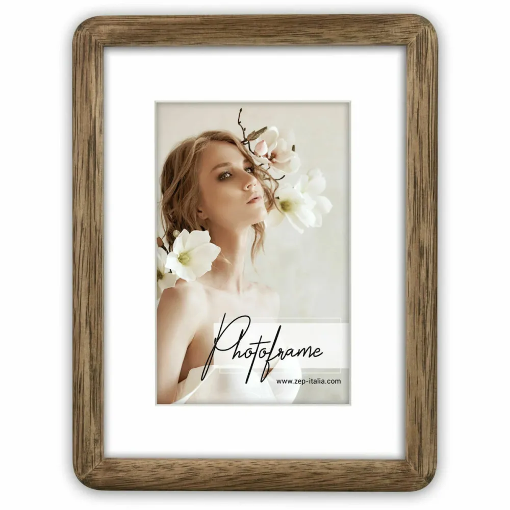 Rama foto ZEP Gressan BC34P 20x30 / 30x40 cm lemn maro cu passepartout