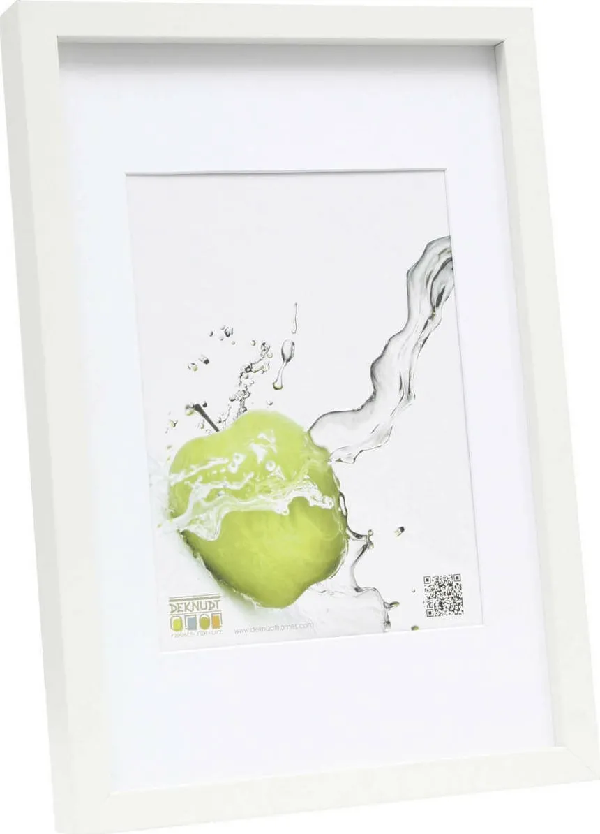 Rama foto Deknudt S40AK1 P1 30x40 cm alba cu passepartout