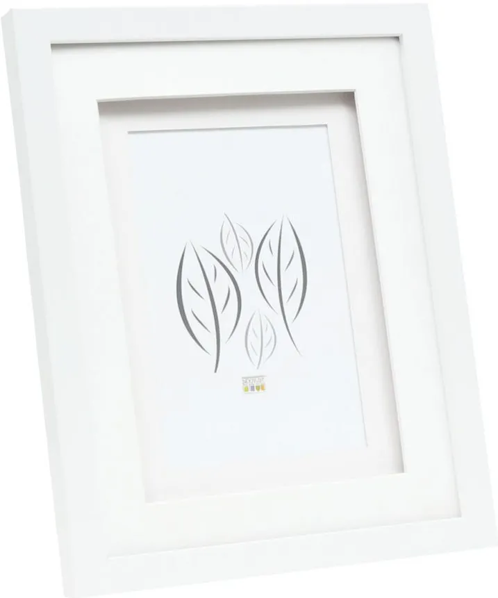 Rama foto Deknudt S65KK1 15x20 cm alba cu passepartout dublu