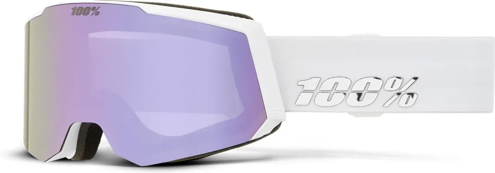 Ochelari de zapada 100% Snowcraft S alb lentila HiPER Lavender Mirror
