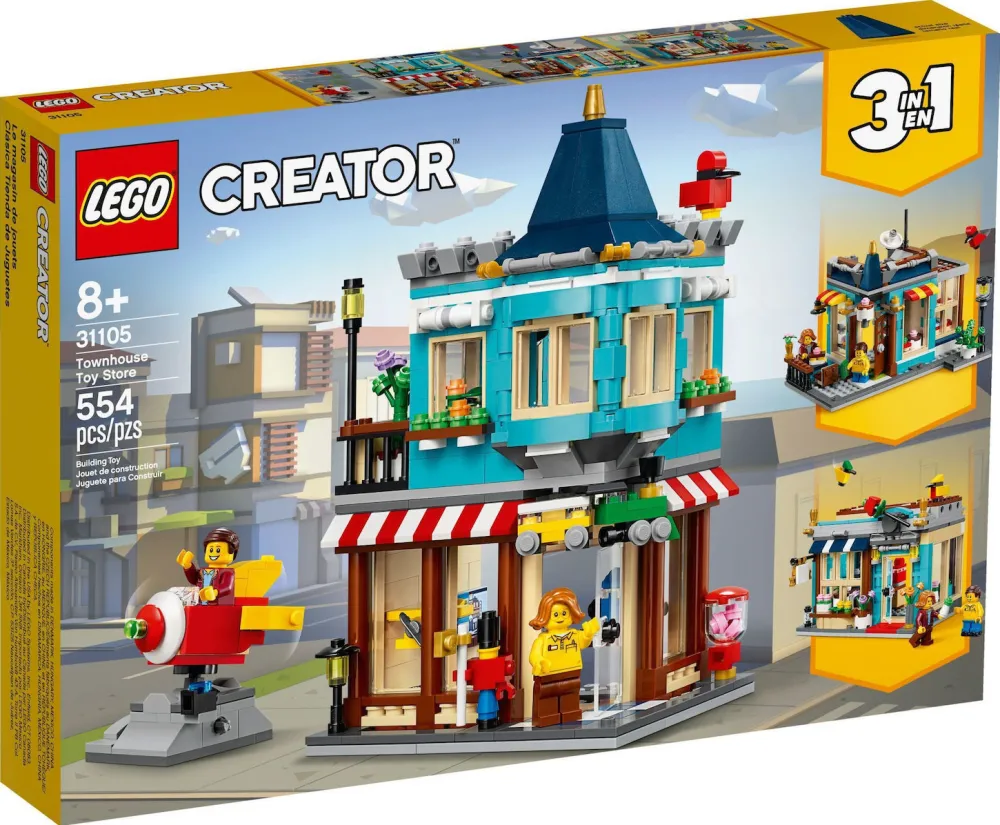 Set constructie LEGO Creator 31105 magazin de jucarii in casa de oras