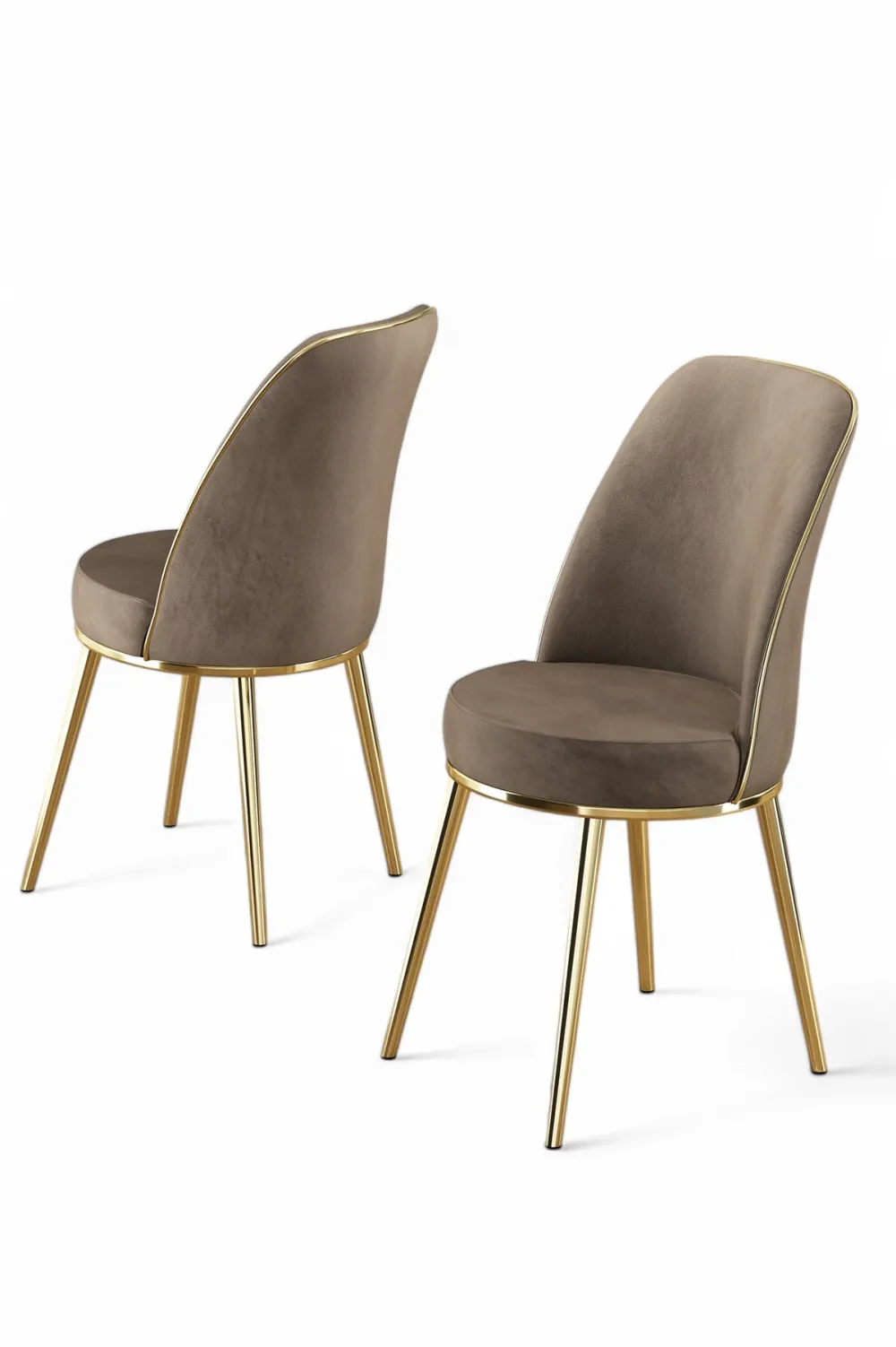 Set scaune (6 piese) Hanah Home Pefa, Cappuccino / Auriu