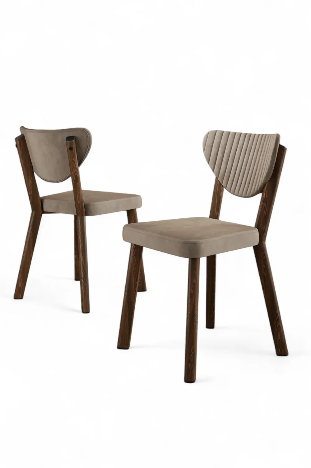 Set scaune (4 piese) Hanah Home Arfe, Cappuccino / Maro