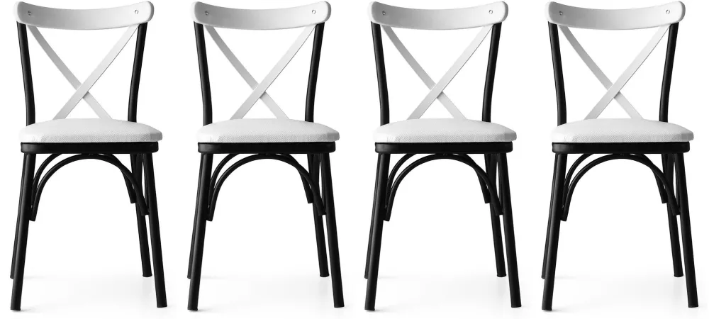 Set scaune (4 piese) Hanah Home Ekol - 1334 V4, Alb