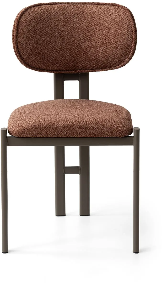 Set scaune (2 piese) Hanah Home Muriz - 4964, Tile Red / Cappuccino