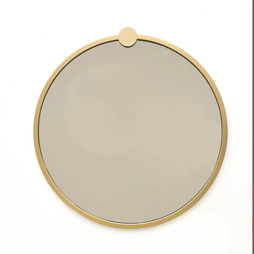 Oglindă Hanah Home Gold Metal Çerçeve Yuvarlak Ayna A708, Auriu