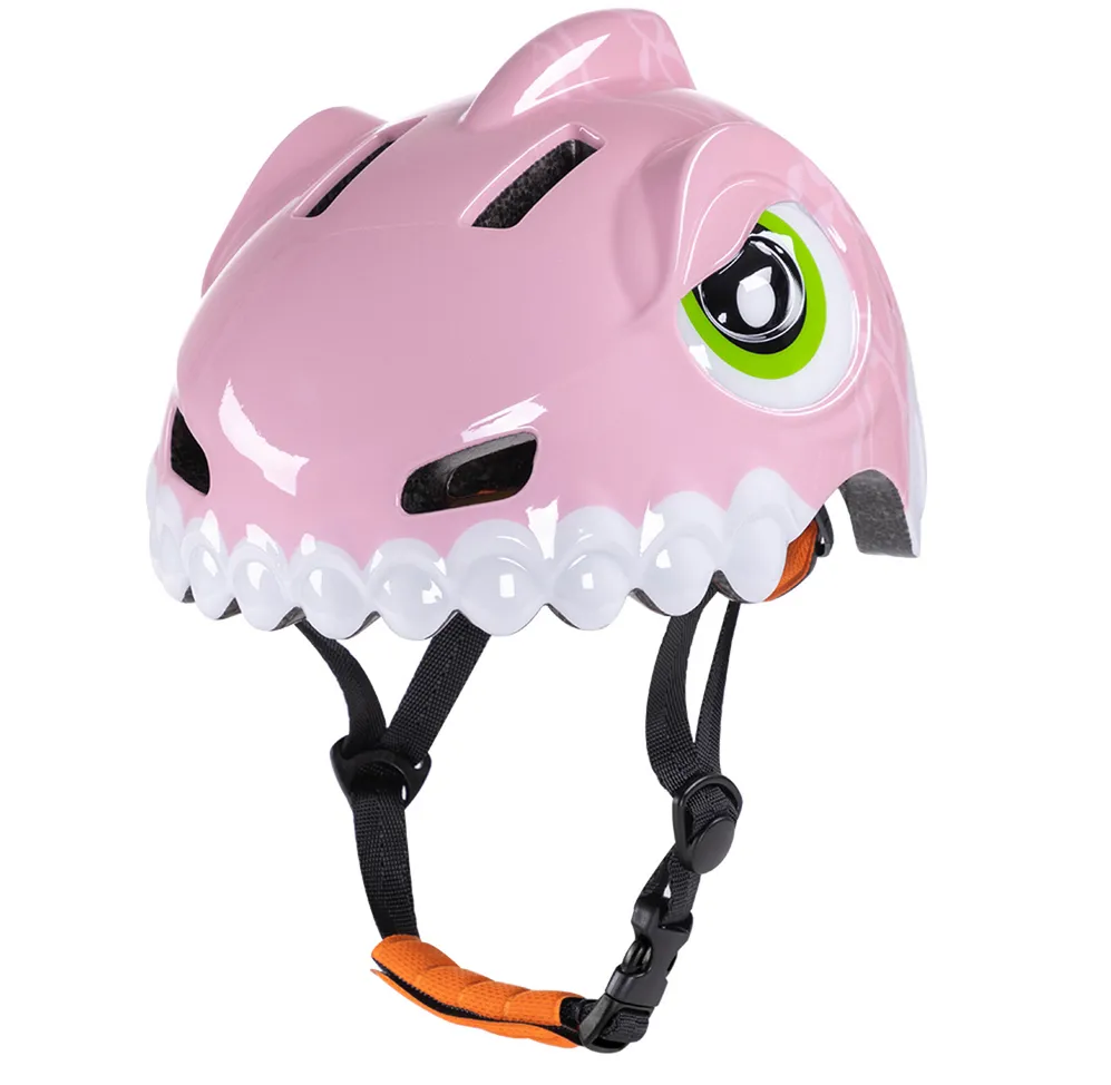 Wozinsky Children's Bike Helmet Dinosaur Pattern S - Pink