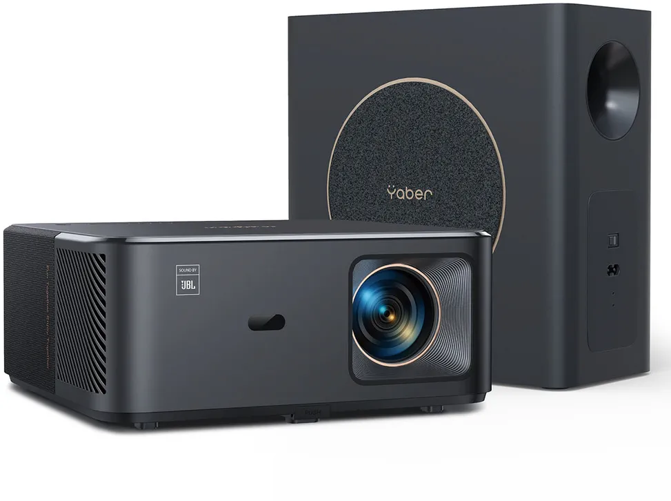 Yaber K2s Pro LCD FullHD 1080p Multimedia Projector with JBL Speakers and Subwoofer - Black