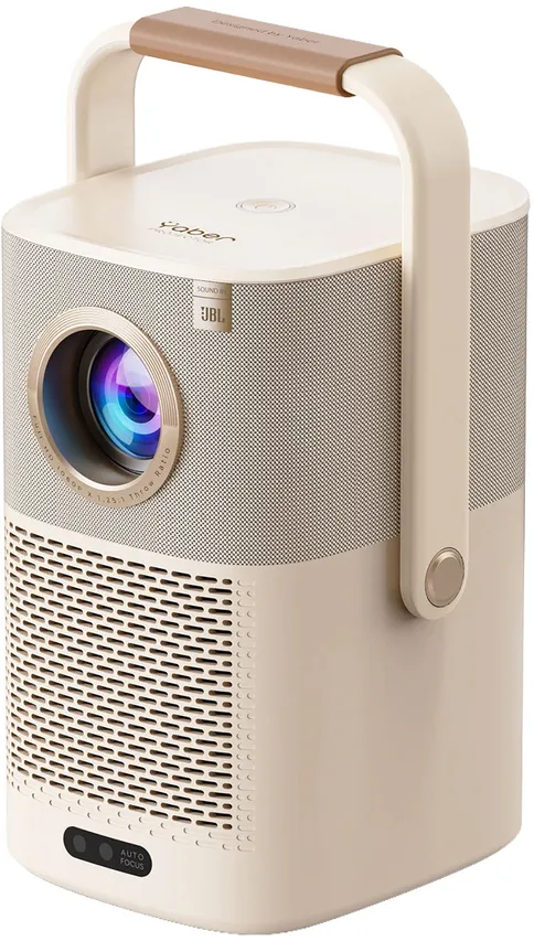 Yaber T2 Plus GTV 1080p 450 ANSI Google TV JBL Dolby Audio Multimedia Projector with Battery - Beige