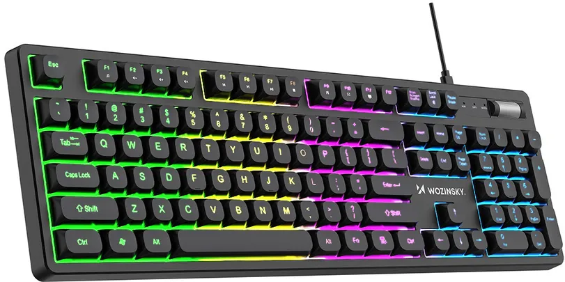 Wozinsky WKG-200 RGB Membrane Gaming Keyboard with Scroll Wheel - Black