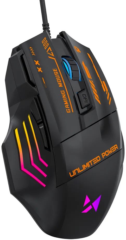 Wozinsky WMGK-1179W Wired Optical Gaming Mouse 7200 DPI with Backlight - Black