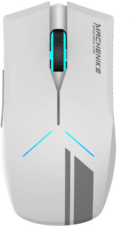 Machenike M721 Wireless Gaming Mouse 10000 DPI with RGB Backlight - White