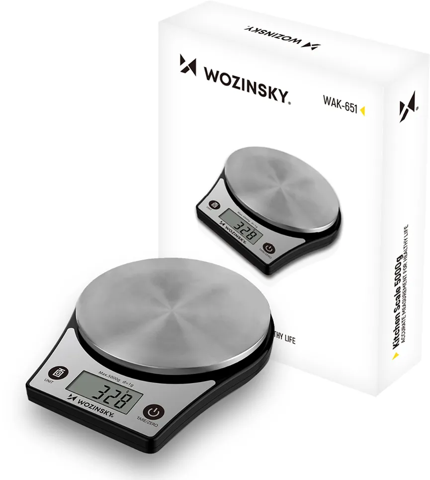 Wozinsky WAK-651 Kitchen Scale with LCD Display up to 5 kg - Black