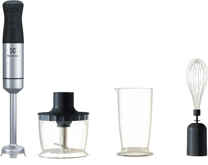 Mixer vertical Electrolux E5HB1-6SS, 1000 W, Viteza variabila + Turbo, Minitocator, Tel, Vas mixare, Negru / Inox