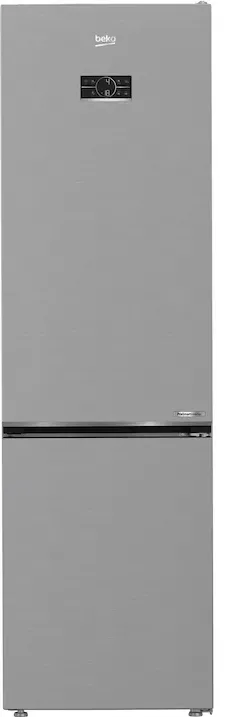 Combina frigorifica Beko B5RCNA406LXBW, 355 l, No Frost, HarvestFresh, AeroFlow, BioCycle, Clasa C, H 203.5 cm, Metal Look