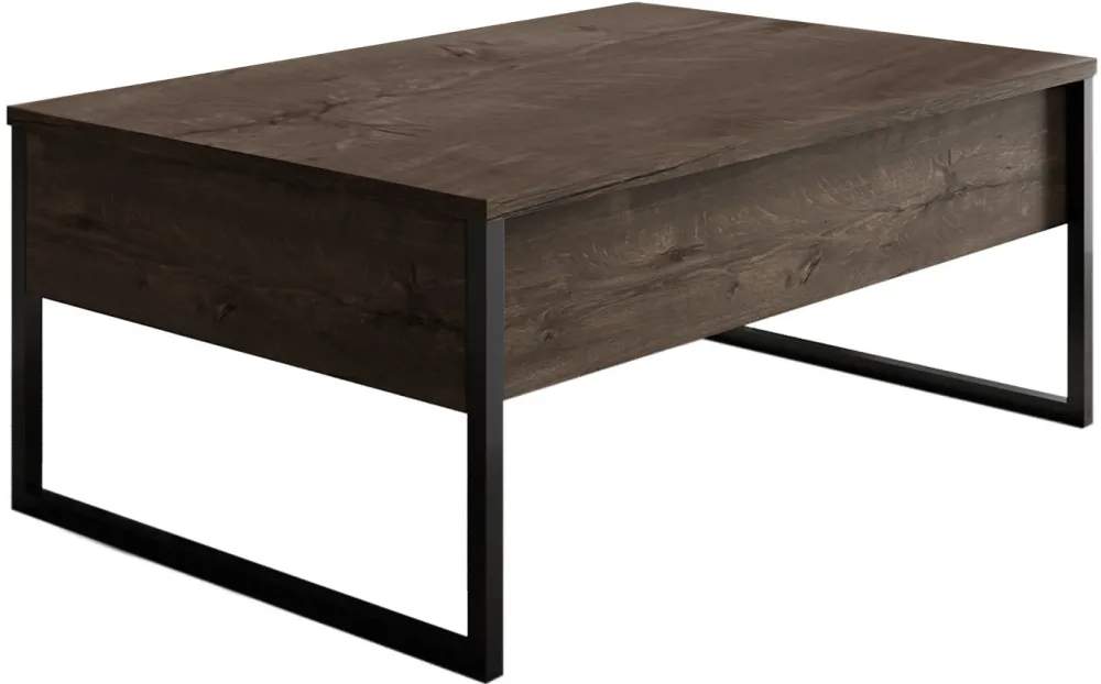 Măsuță de cafea Hanah Home Luxe, Nuc / Negru