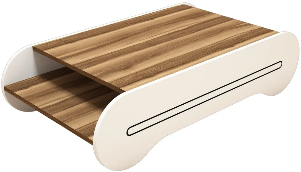 Măsuță de cafea Hanah Home Cool, Nuc / Alb