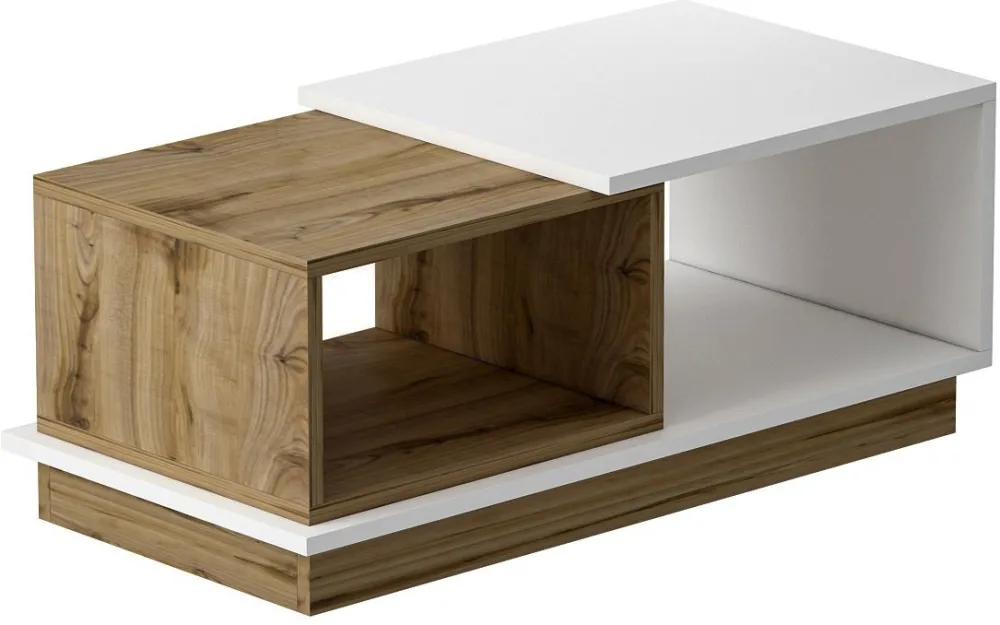 Măsuță de cafea Hanah Home Viyana - White, Alb / Stejar