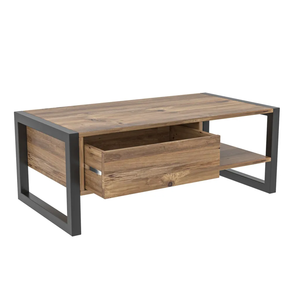 Măsuță de cafea Hanah Home Haldizen, Pin Atlantic / Negru