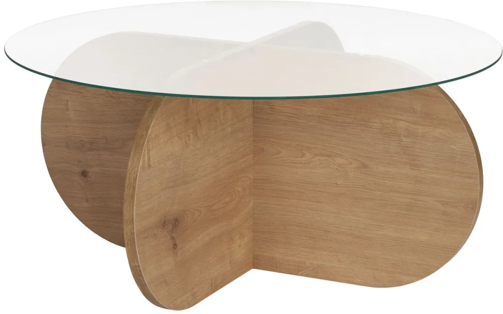 Măsuță de cafea Hanah Home Aeris, Stejar Sapphire / Transparent