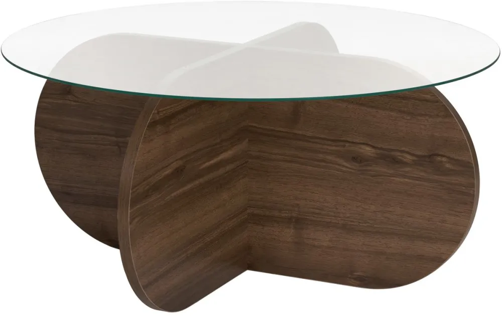 Măsuță de cafea Hanah Home Aeris, Nuc Venezia / Transparent