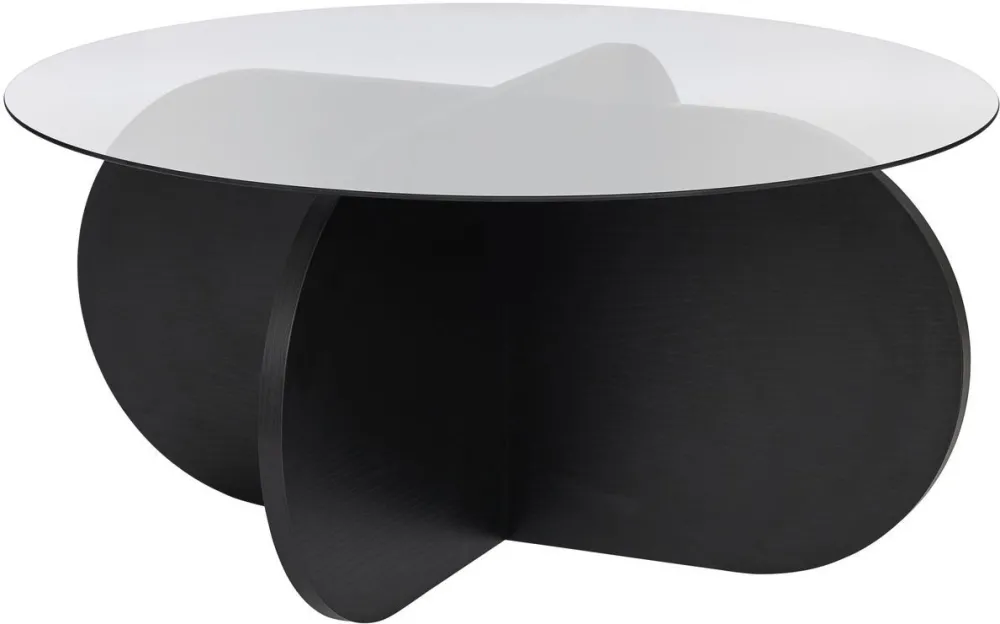 Măsuță de cafea Hanah Home Aeris, Lemn negru / Transparent