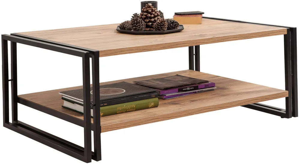 Măsuță de cafea Hanah Home Cosmo Rectus, Pin Atlantic / Negru