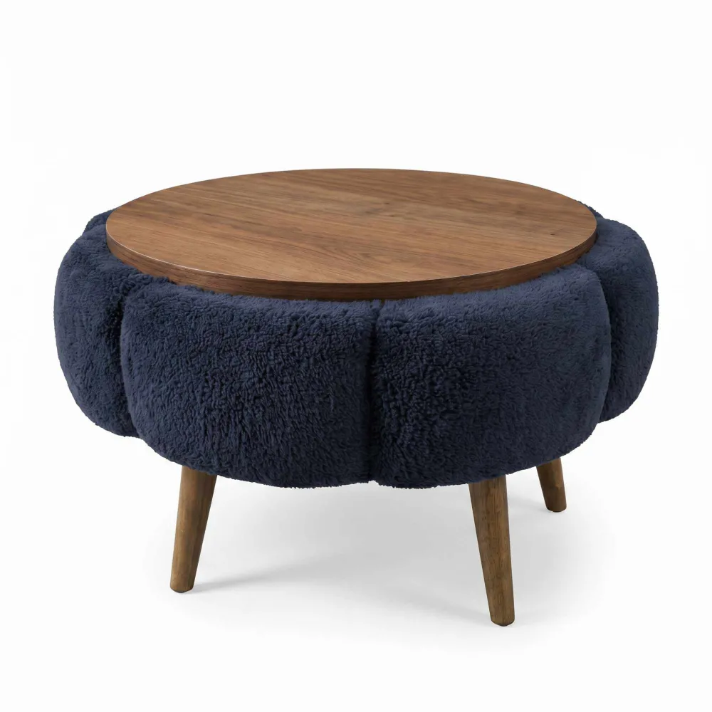 Măsuță de cafea Atelier Del Sofa Papatya 60, Antracit / Nuc