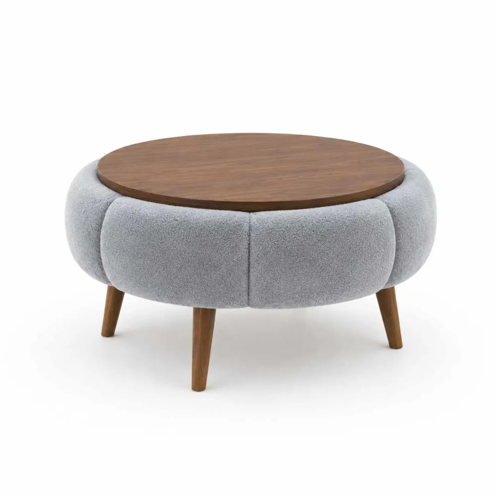 Măsuță de cafea Atelier Del Sofa Papatya 60, Gri / Nuc