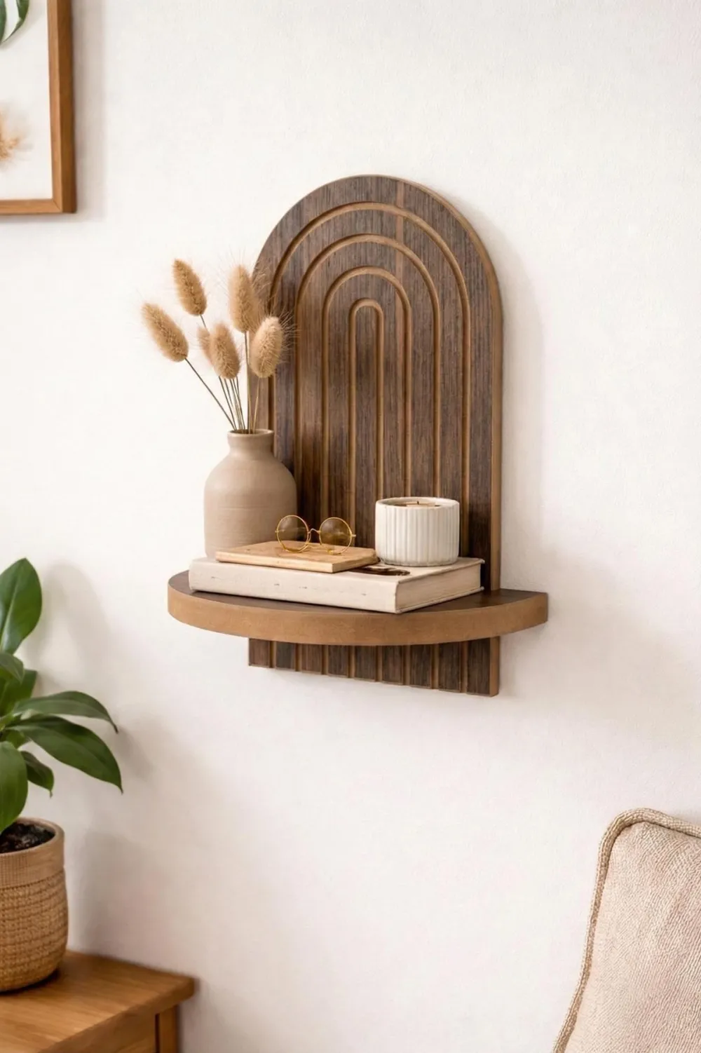 Raft de perete Hanah Home Artmtkwll1, Wenge