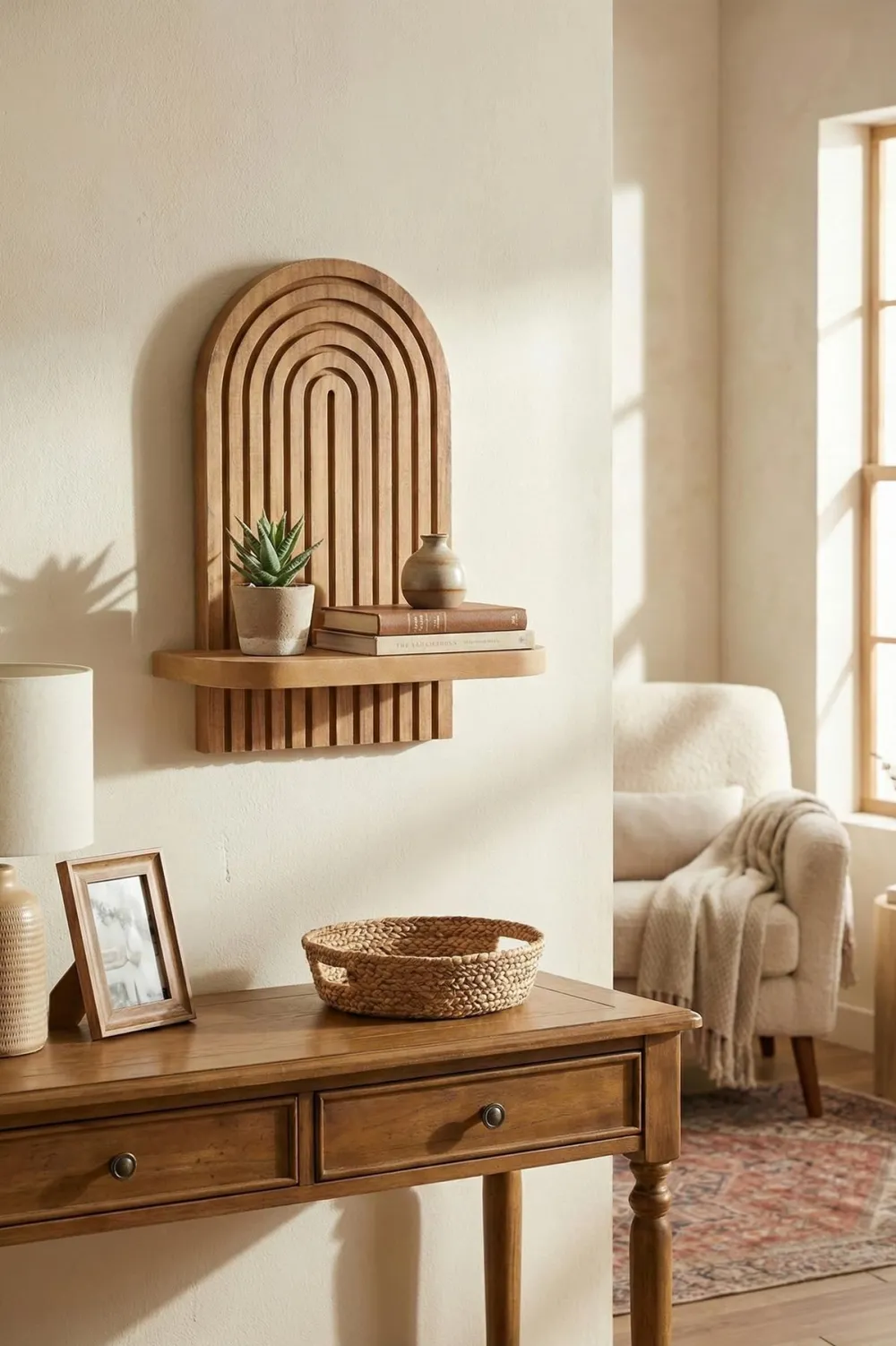 Raft de perete Hanah Home Artmtkwll1D, Stejar